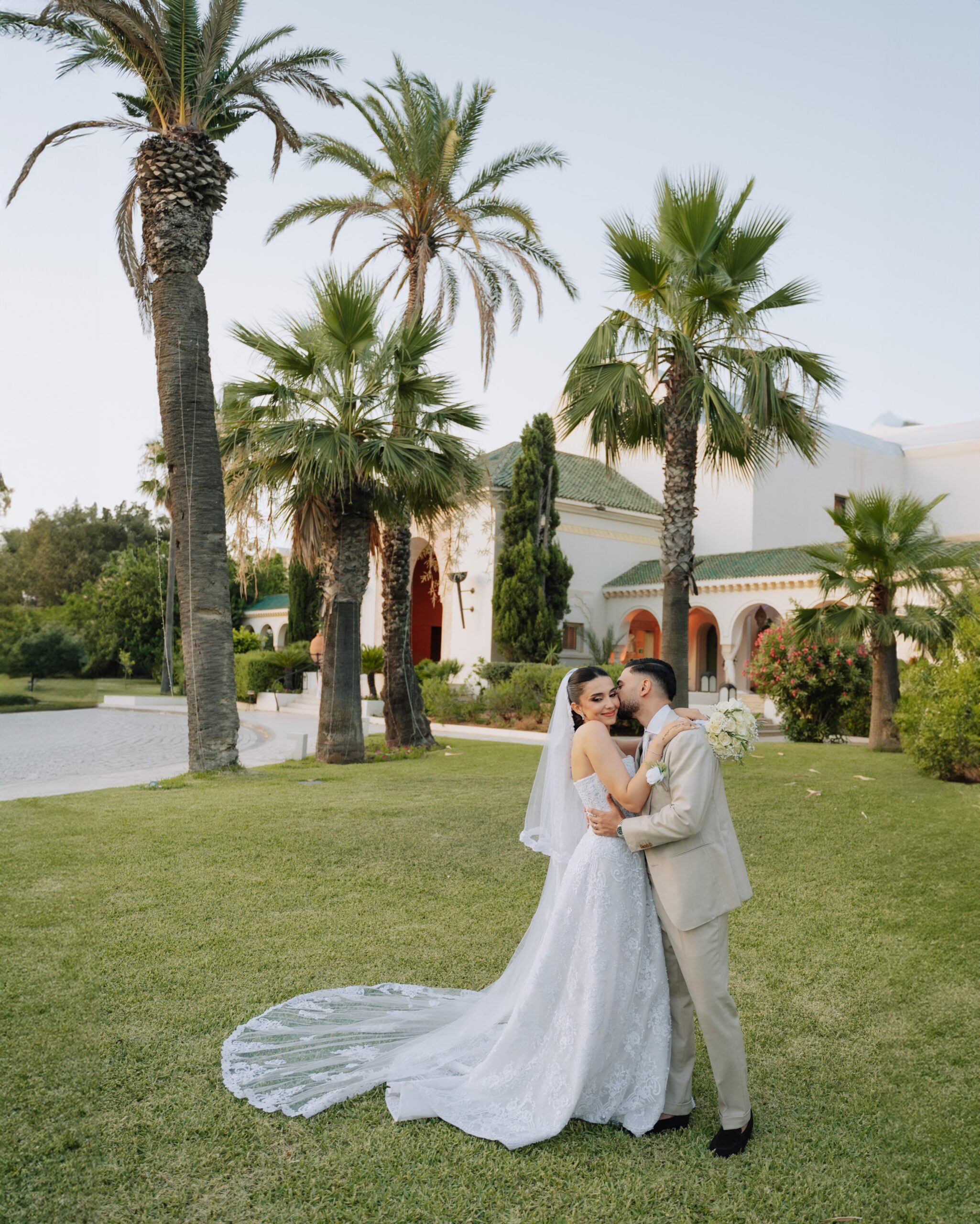 B&W Couple embrace